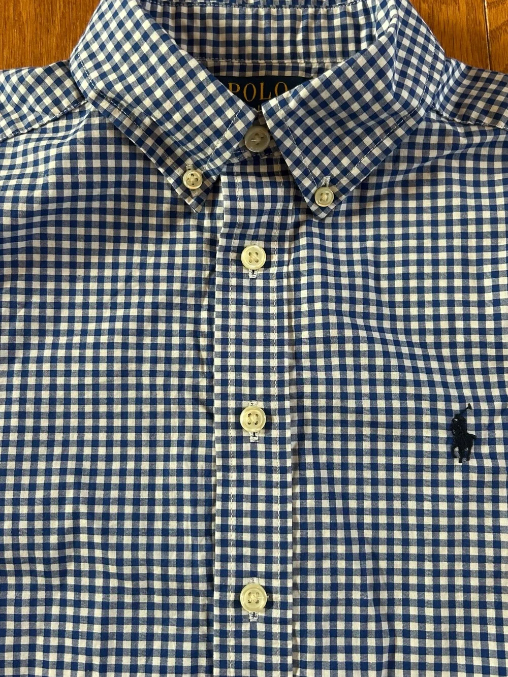 Ralph Lauren Boy’s Blue Gingham Button-Down Shirt